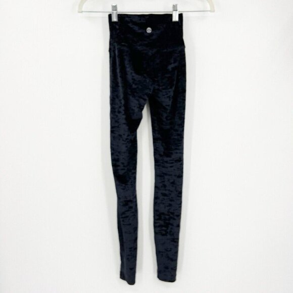 Lululemon Wunder Lounge High-Rise Tight 28" *Crushed Velvet Navy Blue 0 *FLAW* - Picture 3 of 5